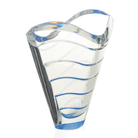 BACCARAT Wave Blue Vase