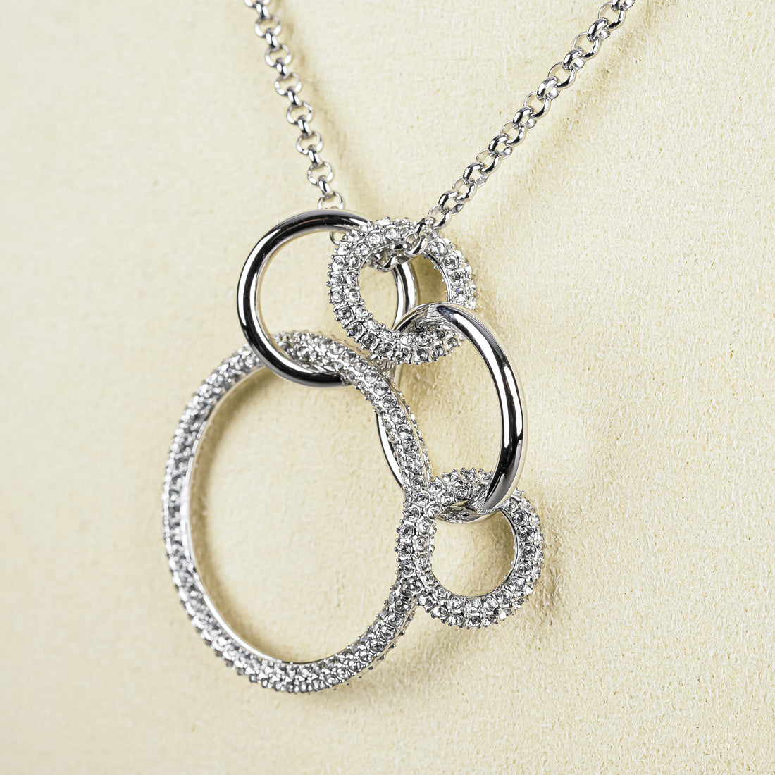 SWAROVSKI Silver Tone Two-Strand Convertible Necklace