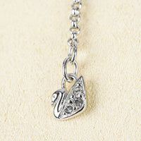 SWAROVSKI Silver Tone Graduated Round Link Necklace