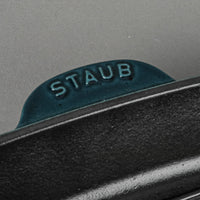 STAUB Enamel Cast Iron Grilling Skillet 26cm Blue