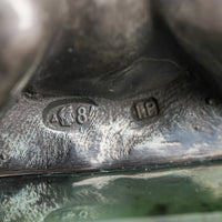 Russian 84 Silver After Faberge Toad With Garnet Eyes