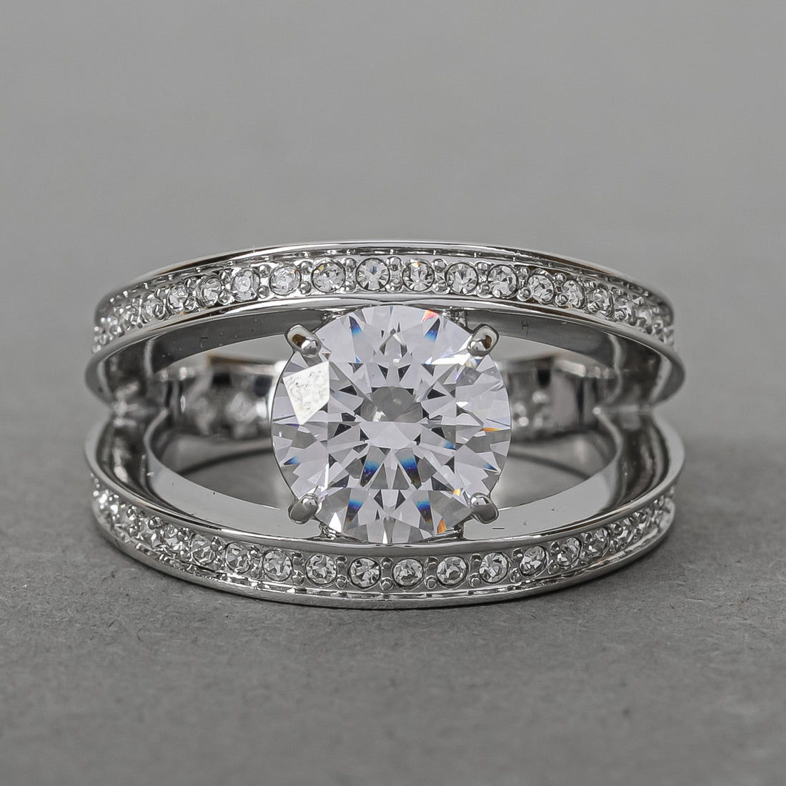 SWAROVSKI Silver Tone Vitality Ring