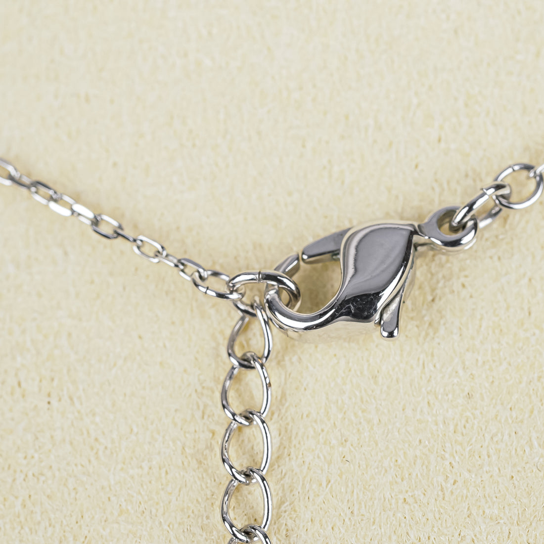 SWAROVSKI Silver Tone Square Crystal Solitaire Necklace