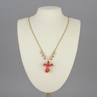 SWAROVSKI Gold Tone Articulating Enamel Fish Necklace