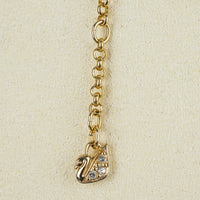 SWAROVSKI Gold Tone Articulating Enamel Fish Necklace