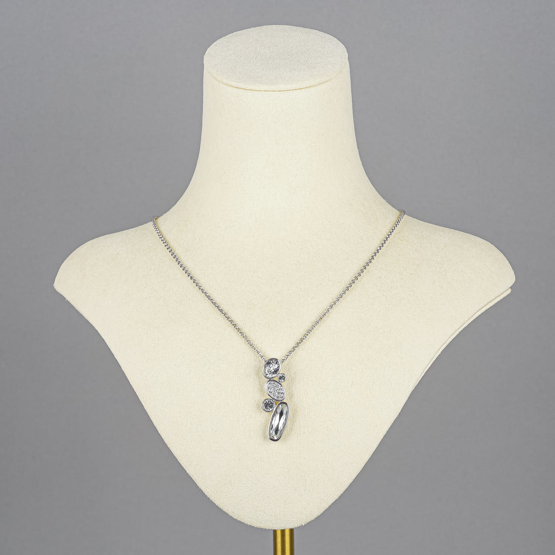 SWAROVSKI Silver Tone Pendant Necklace