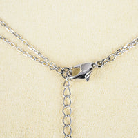 SWAROVSKI Silver Tone Round Pendant Layer Necklace