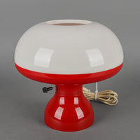 Burman Style Plastic Red And White Mushroom Lamps Set of 2