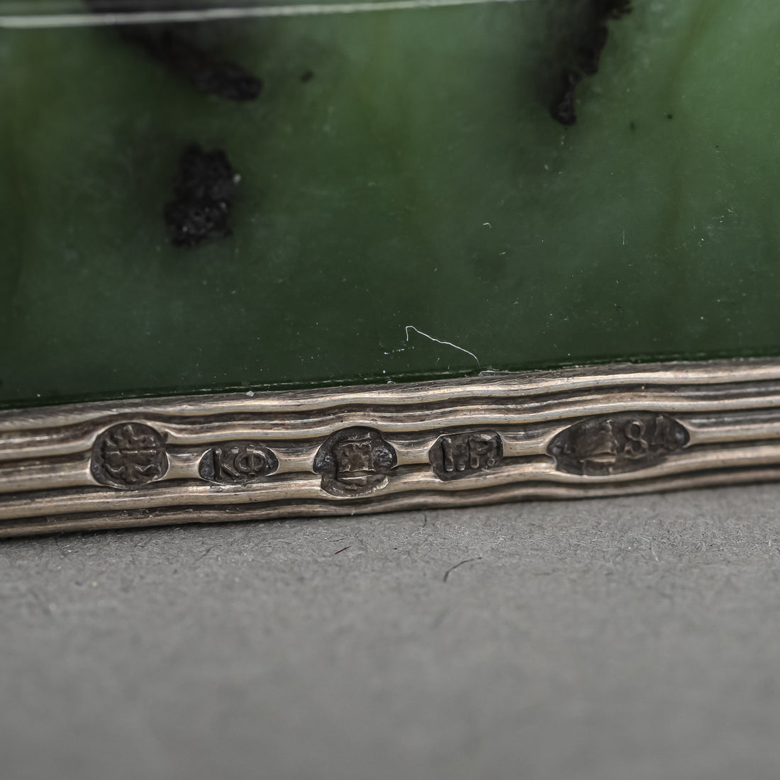 Russian 84 Silver After Faberge Dog With Garnet Eyes