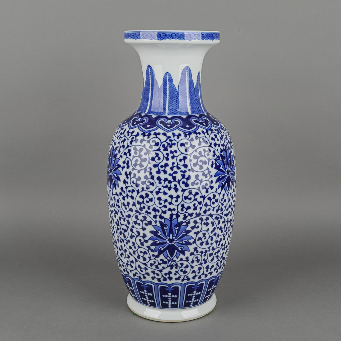 Asian Blue And White Floor Vase