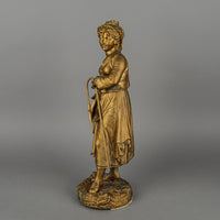 Painted Spelter Figures - The Fishing Couple