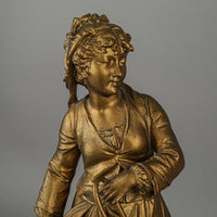 Painted Spelter Figures - The Fishing Couple