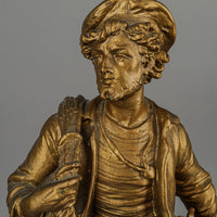 Painted Spelter Figures - The Fishing Couple