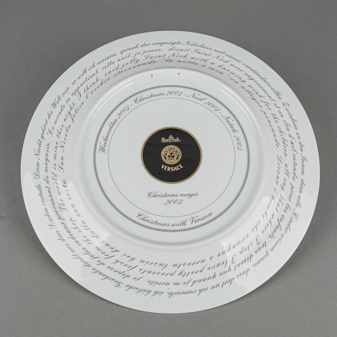 ROSENTHAL VERSACE Christmas Magic 2003 Charger/Wall Plate