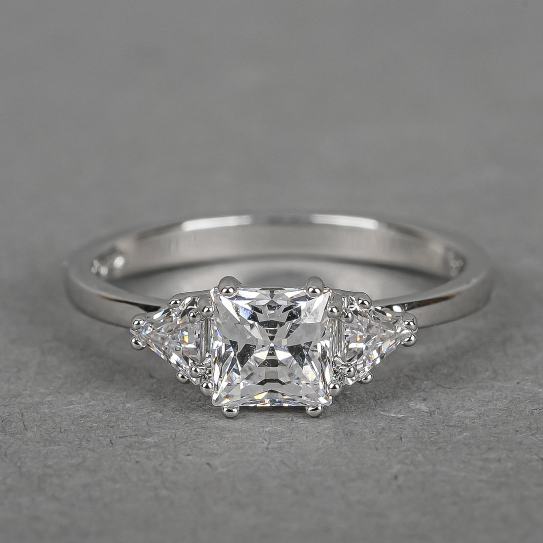 SWAROVSKI Silver Tone Tract Trilogy Ring