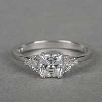 SWAROVSKI Silver Tone Tract Trilogy Ring