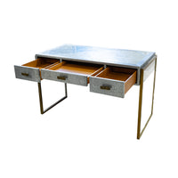 JULIAN CHICHESTER Brooklin Zinc on Faux Shagreen Writing Desk
