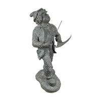 Tad Thunder Bronze Garden Statue - Boy