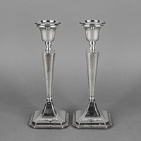 CLARK & SEWELL Sterling Candlesticks Set Of 2