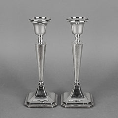 CLARK & SEWELL Sterling Candlesticks Set Of 2