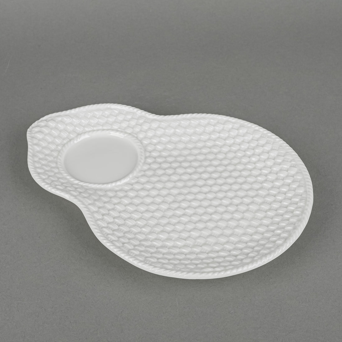 TIFFANY & CO Tiffany Weave Snack Plate And Cup Set Of 3 - 6 Pieces