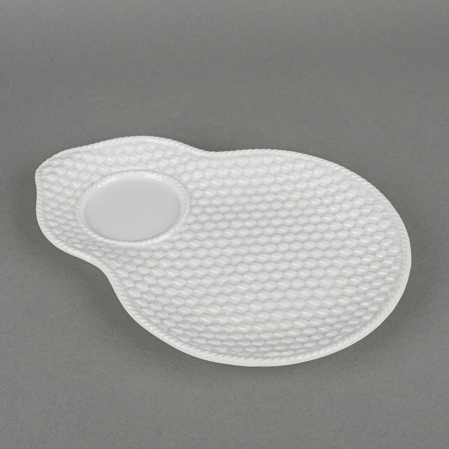 TIFFANY & CO Tiffany Weave Snack Plate And Cup Set Of 3 - 6 Pieces