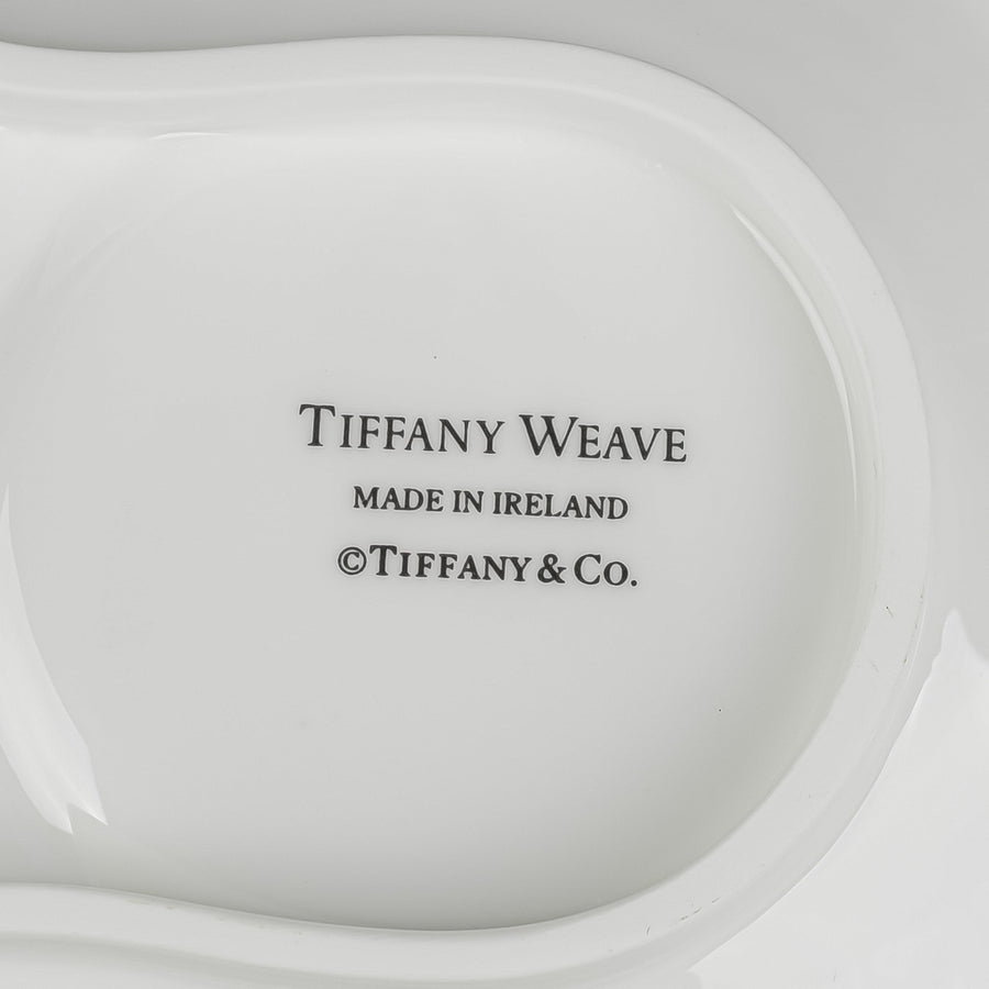 TIFFANY & CO Tiffany Weave Snack Plate And Cup Set Of 3 - 6 Pieces