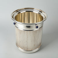 CARTIER Silverplate With Lapis Cabochons Champagne Bucket