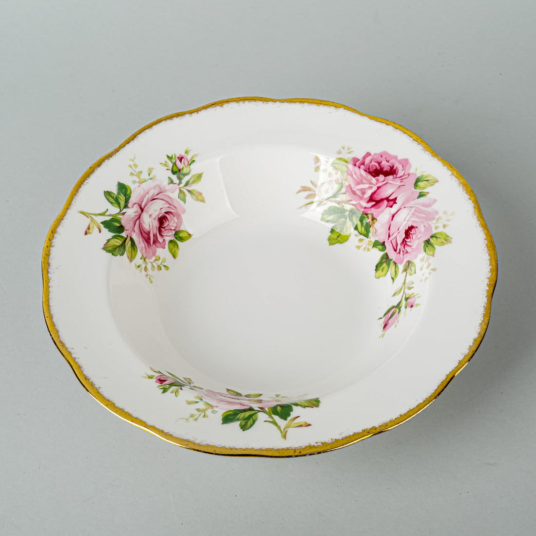 ROYAL ALBERT American Beauty Rimmed Soup Bowls Set Of 4