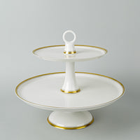 VISTA ALEGRE Domo Gold 2-Tiered Stand