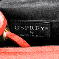 OSPREY Orange Suede Crossbody Handbag
