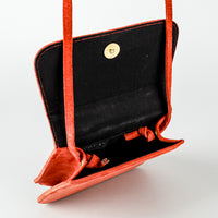 OSPREY Orange Suede Crossbody Handbag