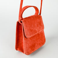 OSPREY Orange Suede Crossbody Handbag