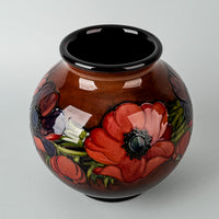 MOORCROFT Anemone Flambe Ground Vase