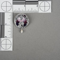 Sterling Enamel Art Nouveau Style Brooch