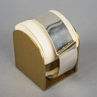 Sterling And 14K Yellow Gold Custom Modernist Bangle