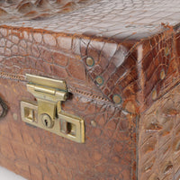 Vintage Crocodile Leather Suitcase