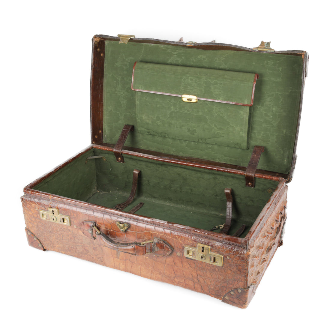 Vintage Crocodile Leather Suitcase