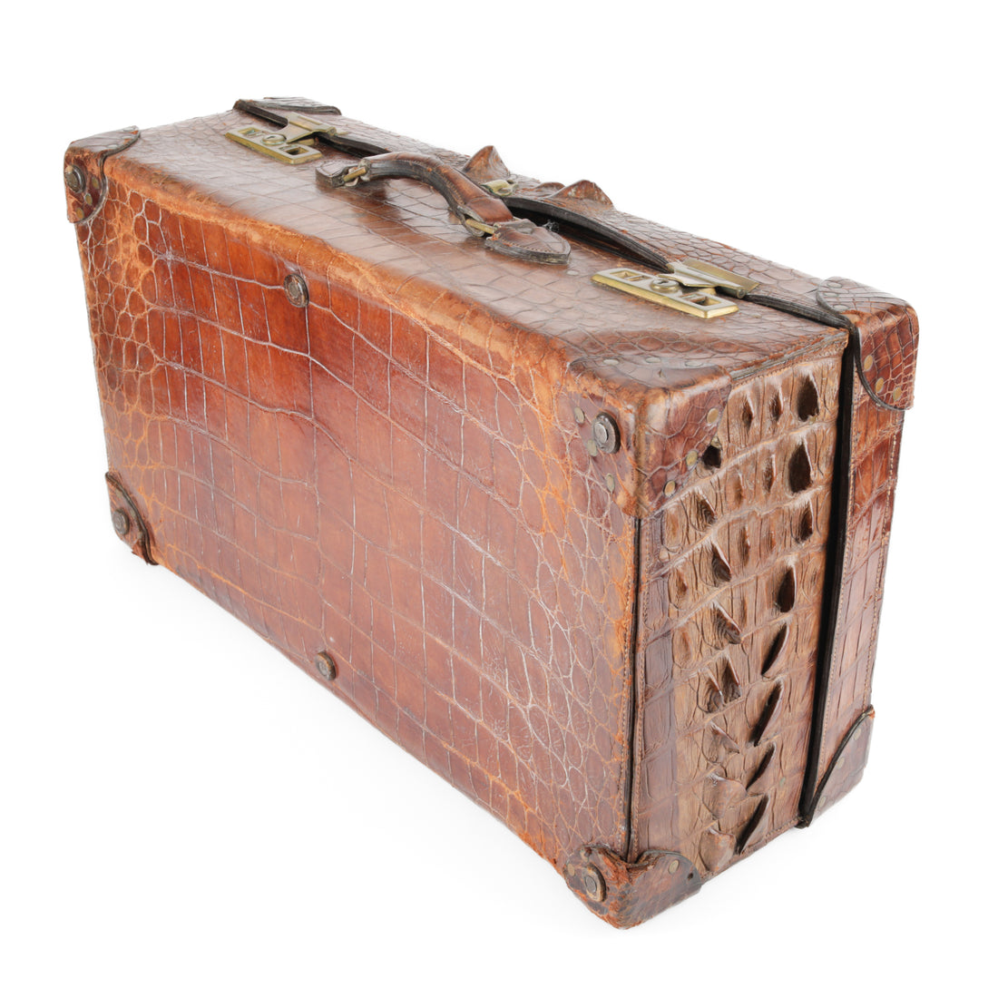 Vintage Crocodile Leather Suitcase
