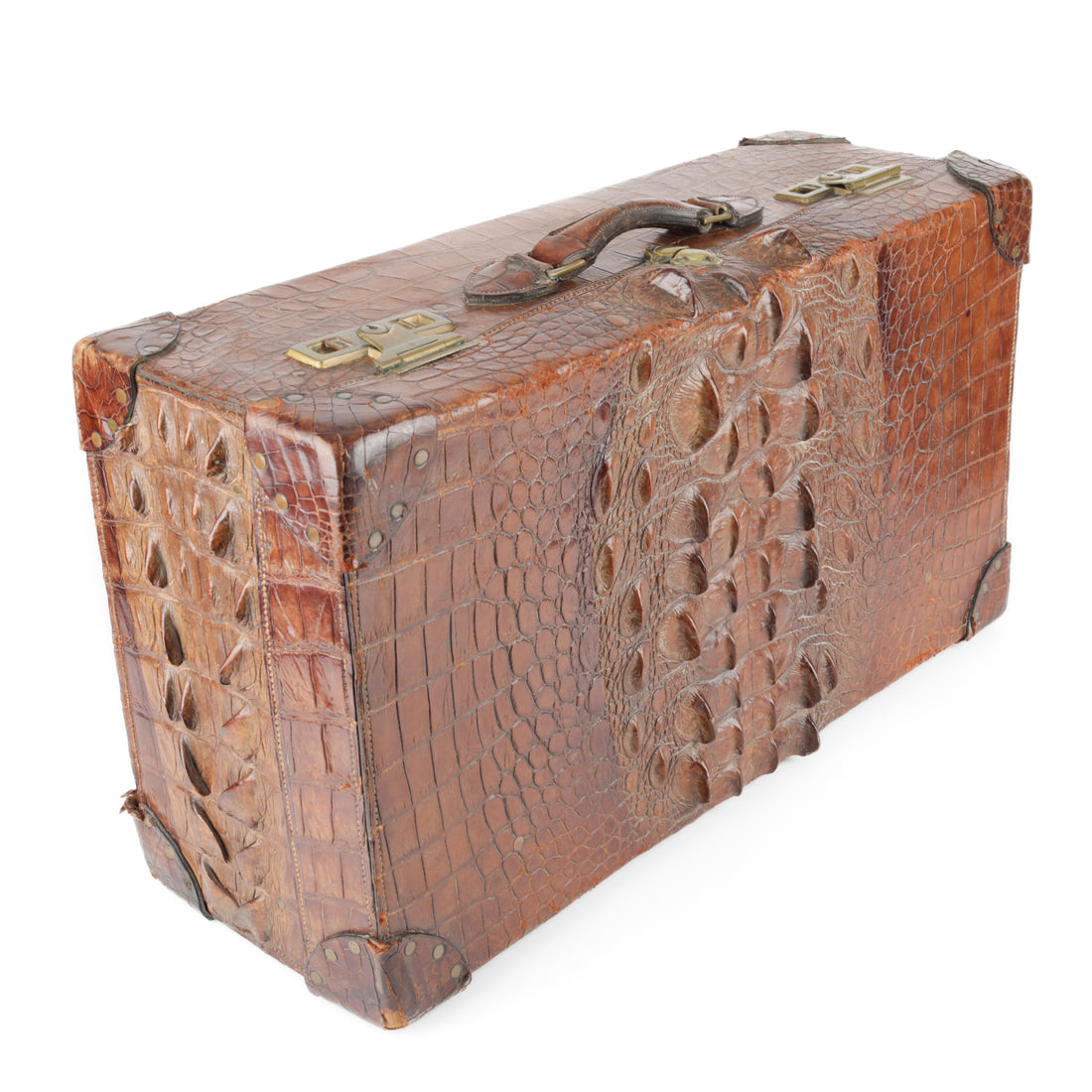 Vintage Crocodile Leather Suitcase