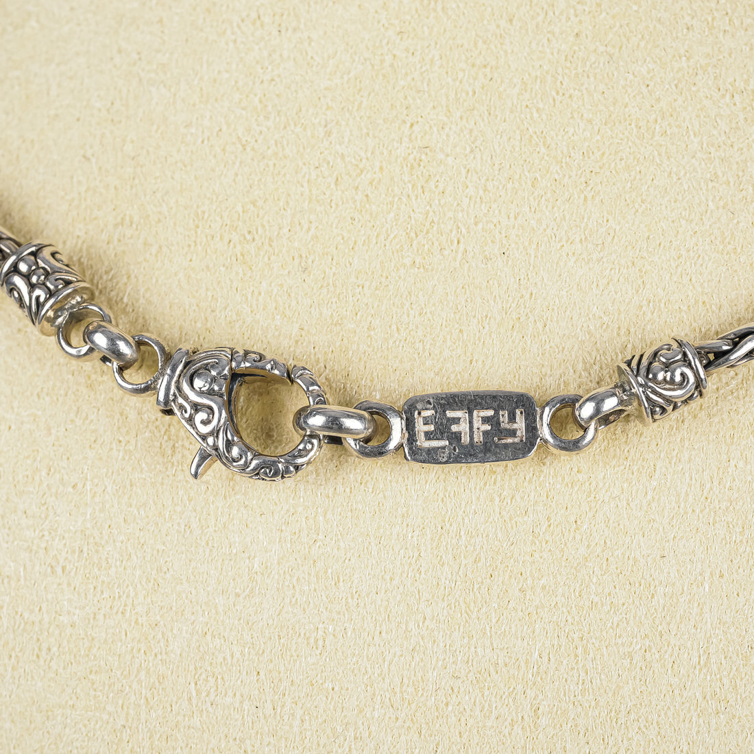 EFFY Sterling Silver Foxtail Chain And Blue Topaz Pendant Necklace