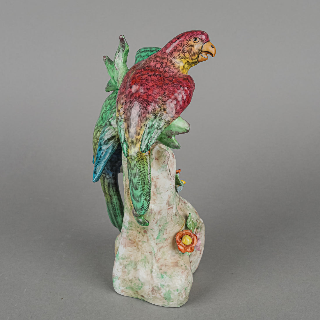 Cheslea House Style Figurines Parrots On Branches Set Of 2