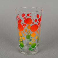 Retro Drinkware Polka Dot Tumblers And Carrier Set Of 6