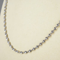 Sterling Silver Twisted Herringbone Chain Necklace