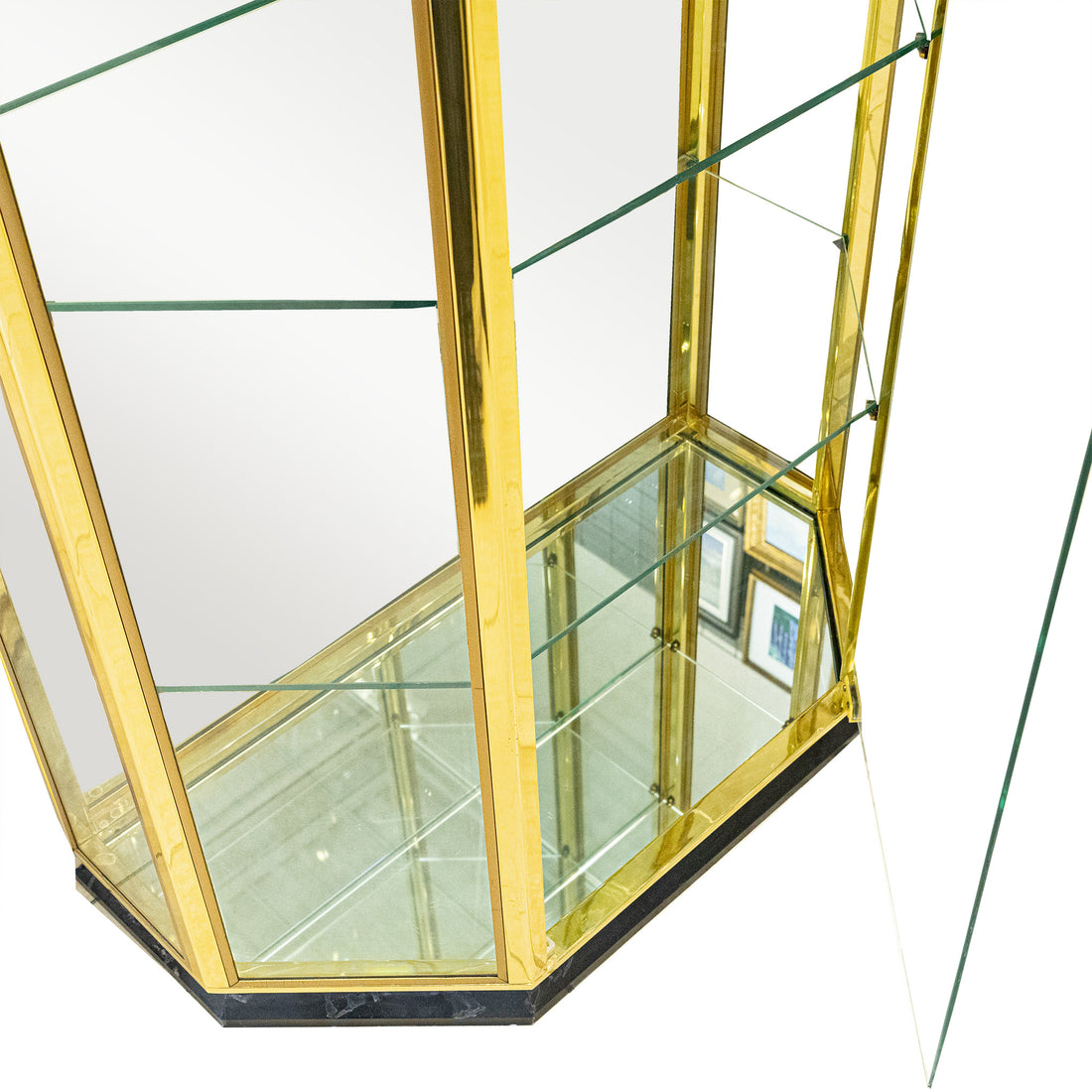 Modern Brass Plate Display Case