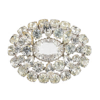 SHERMAN Brooch - Clear Oval Crystal