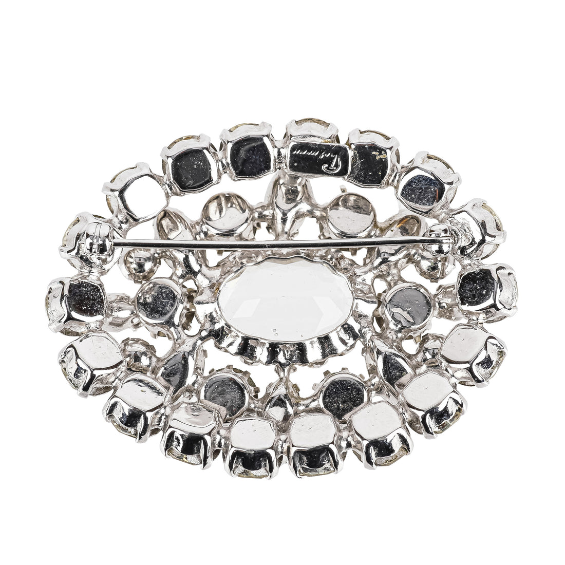 SHERMAN Brooch - Clear Oval Crystal