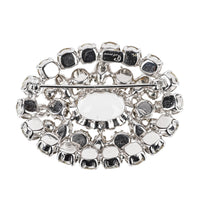 SHERMAN Brooch - Clear Oval Crystal