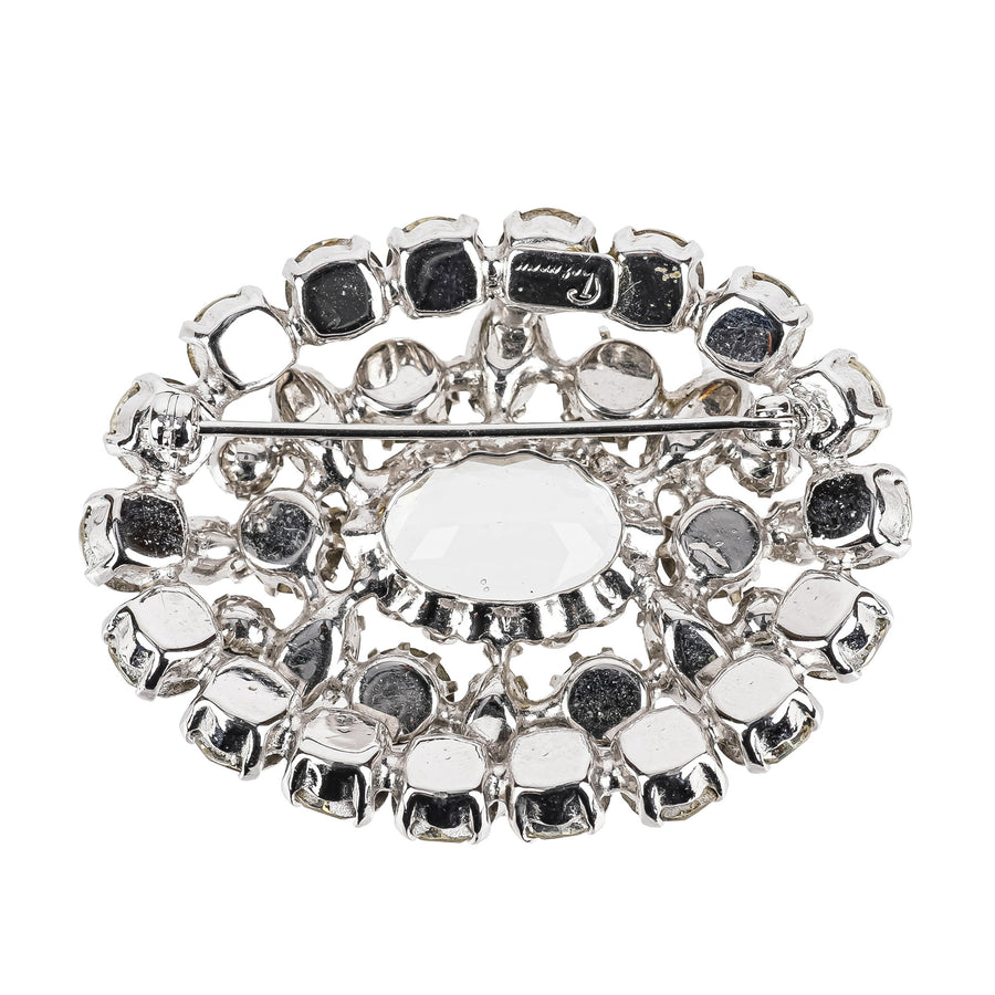 SHERMAN Brooch - Clear Oval Crystal