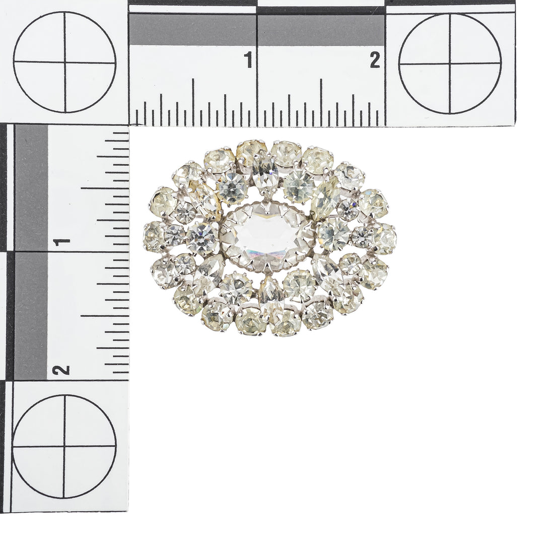 SHERMAN Brooch - Clear Oval Crystal